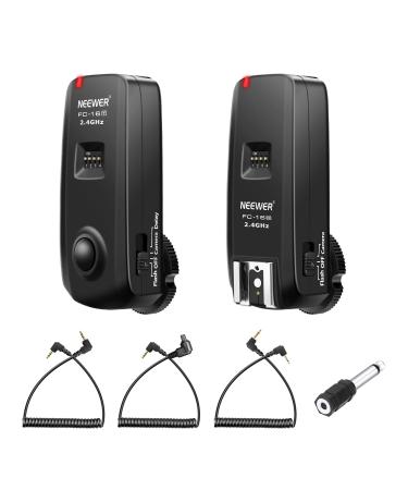 Neewer FC-16 3-IN-1 2.4GHz Wireless Flash Trigger with Remote Shutter Compatible with Canon Rebel T3 XS T4i T3i T2i Xsi EOS 1100D Mark IV 1D Mark III 5D Mark III 5D Mark II 50D 40D