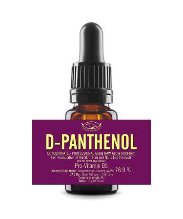 D-PANTHENOL - Oil - Cosmetic Grade - 76.9% Concentration - for Homemade Skin Hair and Nail Products - 0.35 Oz