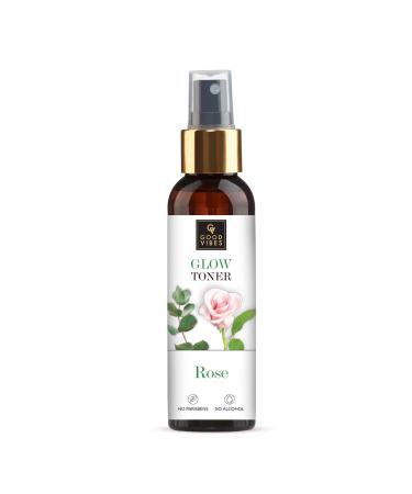 Good Vibes Rose Glow Toner - 120 ml - Nourishing and Revitalising for All Skin Types - Oil Control for Clogged Pores - Cruelty Free