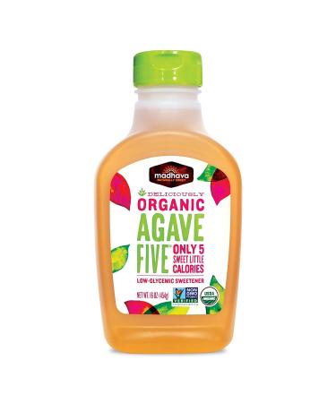 Madhava Organic Agave FIve Sweetener 16 oz (Pack of 3)