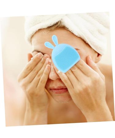 minkissy 20 Pcs Rabbit Ears Facial Brush Face Cleansing Brush Body Massager Lady Facial Cleaning Brush Face Wash Portable Massager Face Massage Brush The Face Pore brush Silica Gel Miss Light Bluex5pcs 7.5x7.5cmx5pcs - Buy Online on SooperMarket.com