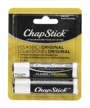 ChapStick Classic Lip Balm Original Flavour 2 Tubes