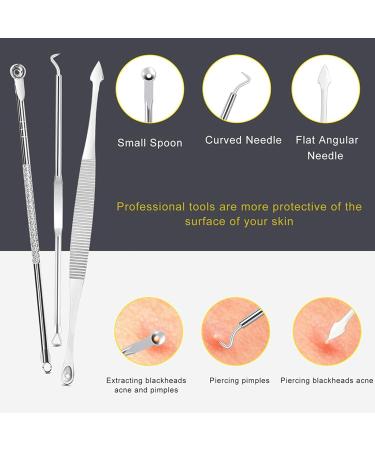 Verdant Touch Portable Blackhead Needle Set Blackhead Needle Set Stainless Steel Aluminum Box Portable Blackhead Extractor Tool Kit for Men Women - Buy Online on SooperMarket.com