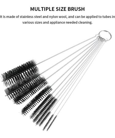Straw Cleaning Brush Long Nylon Pipe Tube Cleaner Brush for Drinking Bottle 10PCS Nylon Tube Brush Set - Buy Online on SooperMarket.com
