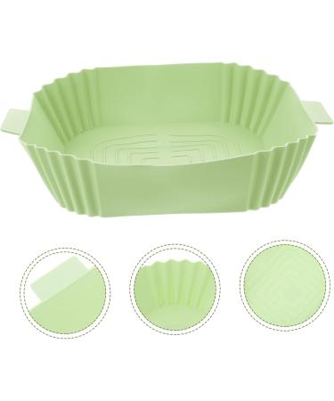 Cabilock Air Fryer Pan Air Fryer Silicone Liner Non-Stick Silicone Pot Reusable Square Cooking Pot Green 24X19.5X5CM - Buy Online on SooperMarket.com