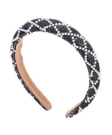 PLAFOPE Rhinestone Headband Womens Hair Bands Dressy Headbands for Women Hair Headbands for Women Head Bands for Hair Women Hair Bands Fashionable Headbands Wide Headbands