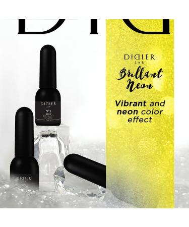 Didier Lab - Premium UV Gel Nail Polish - Brillant Neon No2- Gel Nail Varnish - Nail Art - Long-Lasting High Gloss Wear - Gel Nail Polish - Gel Nails - Glitter Gel Nail Polish - Rich Pigment - 8ml - Buy Online on SooperMarket.com