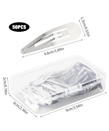 Natuce 50 Silver Hair Clips - 5cm Metal Hair Clips for Girls Women & Children | Perfect Hair Accessories - Buy Online on SooperMarket.com