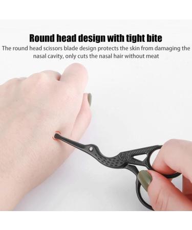 TEMKIN Nose Hair Trimmer - Stainless Steel Manual Scissors for Safe Hair Removal | Small & Efficient Trimming Tool (Black - Buy Online on SooperMarket.com