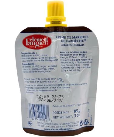 Clement Faugier Chestnut Spread 4 Pouches x 85g - Buy Online on SooperMarket.com