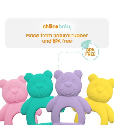 CHILLAX Teether Toys - Non-BPA Silicone Teethers for Babies | Soothing Teething Relief | Easy-to-Grip | Dishwasher-Safe | Shower Gifts for Infants (3+ Months) - Buy Online on SooperMarket.com