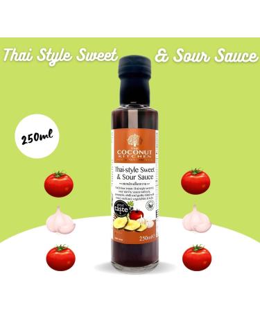 Coconut Kitchen Sauce Bottle Pick N Mix | Choose From 6 Flavours | Chilli Garlic Honey-Garlic Miso Sesame Sriracha Hot-Chilli Sweet-Chilli Thai Sweet - Pack of 4 x 250g - Buy Online on SooperMarket.com