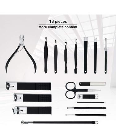 Keiby Citom Manicure Set 18pcs Professional Nail Clippers Kit Pedicure Care Tools-Stainless Steel Grooming Tools With Rose Gold PU Leather Case for Travel & Home (Pink) - Buy Online on SooperMarket.com