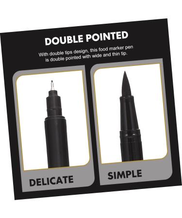 IMIKEYA 2pcs Baking Pen Marker Pen Black Edible Markers for Cookie Decorating Food Grade Markers Macaron Marker Food Grade Pen Cake Pop Marker Pens Signing Pen Bicuspid Plastic - Buy Online on SooperMarket.com