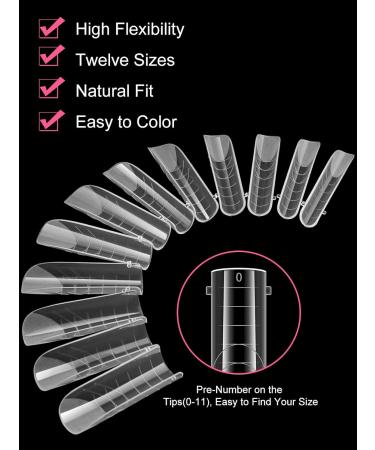 EBANKU 120PCS Clear Matte Dual Nail Forms for Acrylic Nail Extensions - Manicure Tools - Buy Online on SooperMarket.com