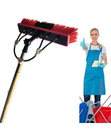 photovoltaic cleaner window cleaning pole Water Fed Pole Kit Window Cleaning Brush Outdoor Window Washing Set for Window Cleaning Photovoltaic Panel Cleaning Trucks-18Ft/24Ft