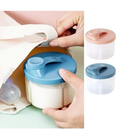 Rotating Milk Powder Dispenser - Portable Formula Storage Box for Newborns - 4 Compartments Snack Container - Blue - Buy Online on SooperMarket.com