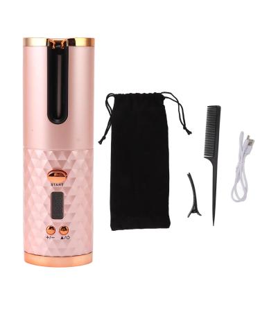 Automatic Curling Iron Cordless Hair Curler USB Rechargeable Hair Curling Wand Portable Electric Curling Iron with Digital Display for Hair Styling Fast Heating Hair Styling Tool
