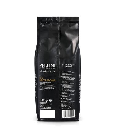 Pellini N.3 Gran Aroma Coffee Beans - 100% Arabica Espresso 1kg Rich & Harmonious Flavor - Buy Online on SooperMarket.com
