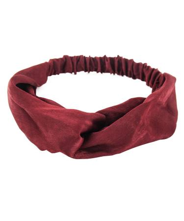Yeshan Women's Silk Satin Criss Cross Headbands - Pack of 8 Mixed Colors - Buy Online on SooperMarket.com