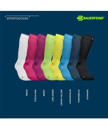 Bauerfeind Ultralight Running Compression Socks for Men & Women | Thin Sports Socks for Jogging & Fitness | Size M (41-43) Berry Color - Buy Online on SooperMarket.com