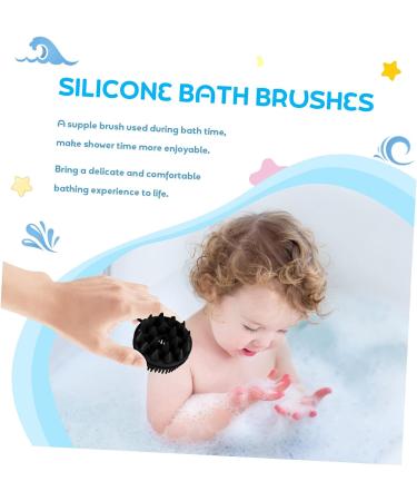FRCOLOR Silicone Shampoo Brush - Kids Body & Baby Hair Scalp Massager Bath Tool - Buy Online on SooperMarket.com