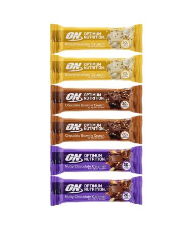 6 x 70g Mixed Bars (2 x Chocolate Caramel 2 x Chocolate Brownie 2 x Marshmallow) Protein Snack
