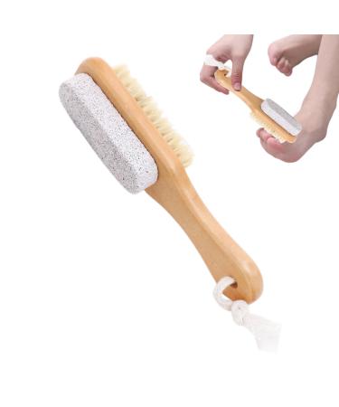 Pumice Foot Scrubber | Soft Dual-Function Shower Foot Scrubber | Foot Brush for Shower Foot Pumice Stone for Feet Dry Skin Removal Cracked Heels