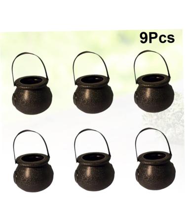 OFFSCH 9 Pcs Large Cooking Pot Halloween Candy Holder Mini Halloween Pumpkin Bucket Black Halloween Candy Bowl Halloween Candy Stands Cauldron Halloween Pendants Decorations Props Skull - Buy Online on SooperMarket.com