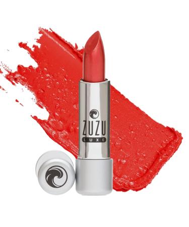 Zuzu Luxe Lip Color Lipstick (Sin - Reddish Brown/Warm Pearl)  Natural Lipstick  Paraben Free  Vegan  Gluten-free  Cruelty-free  Non GMO  0.13 oz