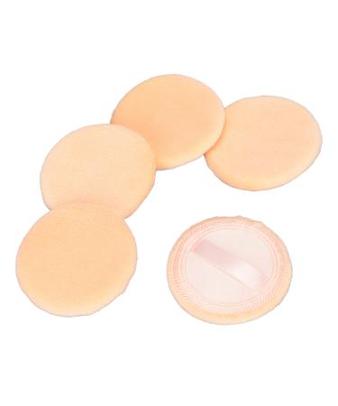 Soft Texture Washable Powder Puff 5pcs Good Grasping Three Colors Available Face Makeup Puff (Orange)