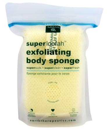 Earth Therapeutics Loofah, Super, Exfoliating, Body Sponge