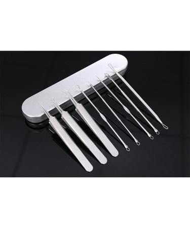 8-Piece Acne Needle Set - Blackhead & Pimple Remover - Professional Beauty Tool for Home & Salon - Silver - Buy Online on SooperMarket.com