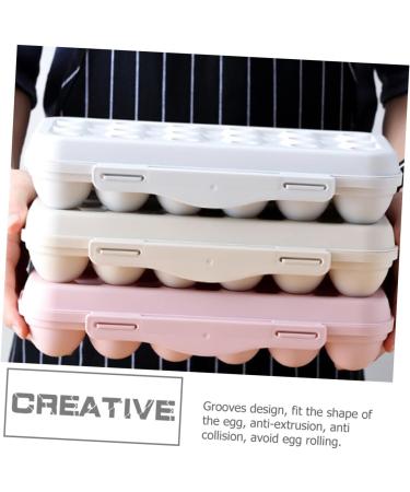 CHILDWEET 2pcs Anti-Collision Damage Chicken Food Trays Plastic Egg Cartons Pantry Egg Bins for re-usable Pink 30X11X6.5CM - Buy Online on SooperMarket.com