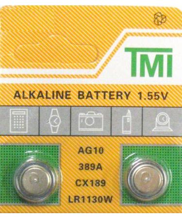 2 pack AG10 189 389 LR54 LR1130 Alklaine Button cell Battery