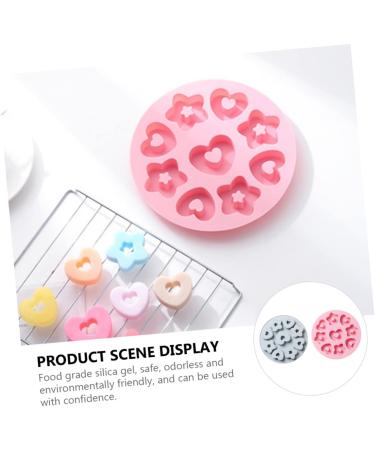 Zerodeko 2pcs Donut Mold Silicone Molds Heart Decor Heart Cake Pan Heart Pudding Mold De para Gelatinas Biscuits Mold Biscuits Mould Fondant Mold Fudge Food Supplement Box Silica Gel Baby 20.5X20.5X2CM - Buy Online on SooperMarket.com