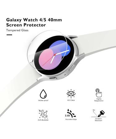 Kimilar 4 Pack Galaxy Watch 4/5 Screen Protector 40mm - Waterproof Tempered Glass Cover for Samsung Galaxy Watch 4/5 40mm Smartwatch - Buy Online on SooperMarket.com