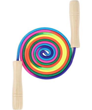 Adjustable 260 cm Skipping Rope for Kids - Wooden Handle Jump Rope for Boys & Girls - Perfect for Active Play - Buy Online on SooperMarket.com