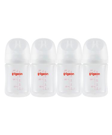 Pigeon PP Nursing Bottle Wide Neck Streamlined Body Natural Feel Easy to Clean 5.4 Oz (Pack of 4)
