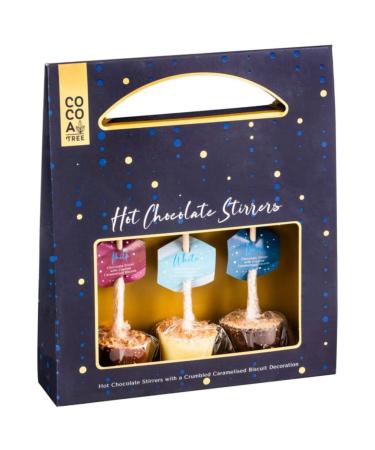 Hot Chocolate Stirrers Milk Chocolate Stirrer White Dark Chocolate With Caramelised Biscuit Crumb Xmas Gift Pack