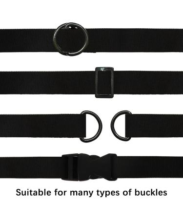 RETON 1 1/4 Inch Black Nylon Webbing Strap - 10 Yards for Outdoor DIY Gear, Backpacks, Pet Collars & Crafts - Buy Online on SooperMarket.com