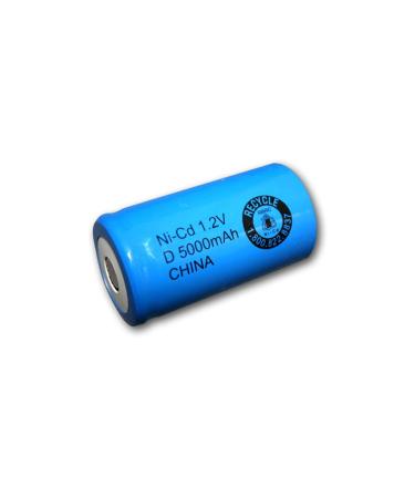 D Size Rechargeable Battery 5000mAh NiCd 1.2V Flat Top Cell