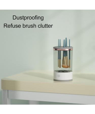 Automatic Electric Makeup Brush Cleaner - 7000RPM USB Rechargeable Cosmetic Brush Spinner with Visible Cleaning and Silicone Pad - Buy Online on SooperMarket.com