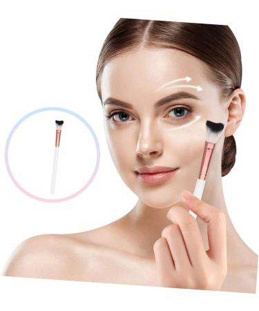 WOONEKY Fish Tail Brush Highlighter Blush Brush Loose Powder Brush Nose Shadow Brush Makeup Supplies White 18.50X1.00X1.00CM White - Buy Online on SooperMarket.com