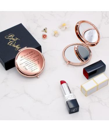 Wailozco Rose Gold Compact Mirror: Unique & Meaningful Mom Gift from Son - Buy Online on SooperMarket.com