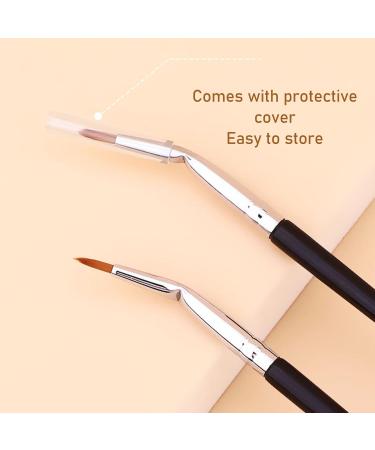 Bent Liner Makeup Brush Brush for Gel or Powder Application Vegan Cruelty Soft Fiber Hair with Wet and Dry Dual Use - Buy Online on SooperMarket.com