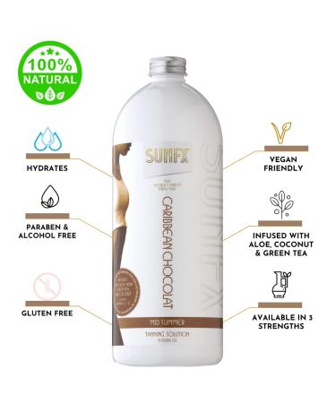 SunFX Caribbean Chocolat All Natural Spray Tanning Solution 1L/33.8 fl oz - Mid Summer - Buy Online on SooperMarket.com