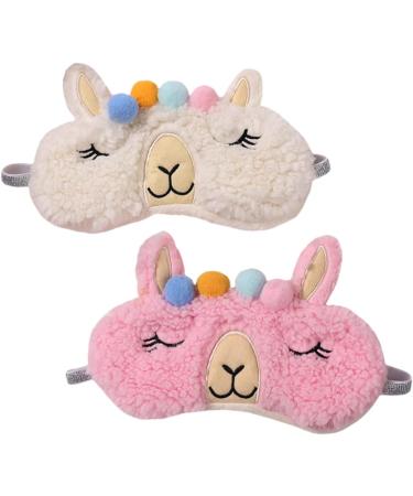 Gatuida 4 Pcs Sherpa Fleece Eye Masks | Cozy Sleep Masks for Adults & Kids | Travel Blindfolds & Eye Patches - Buy Online on SooperMarket.com