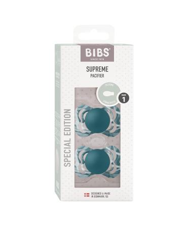 BIBS Supreme Tie Dye Schnuller 2 Pack | BPA-Free Silicone | Made in Denmark | 0-6 Months - Forest Lake White - Buy Online on SooperMarket.com
