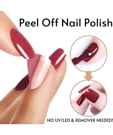 TBeautfave Purple Nail Polish Quick Dry Peel Off Nail Varnish Pastel Violet Long Lasting Nail Polish Water Based Natural Nail Polish for DIY Nail Art No Need Cure J49 - Buy Online on SooperMarket.com